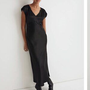 Madewell Wide V-Neck Midi Dress NWT